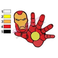 Power of Iron Man Embroidery Design